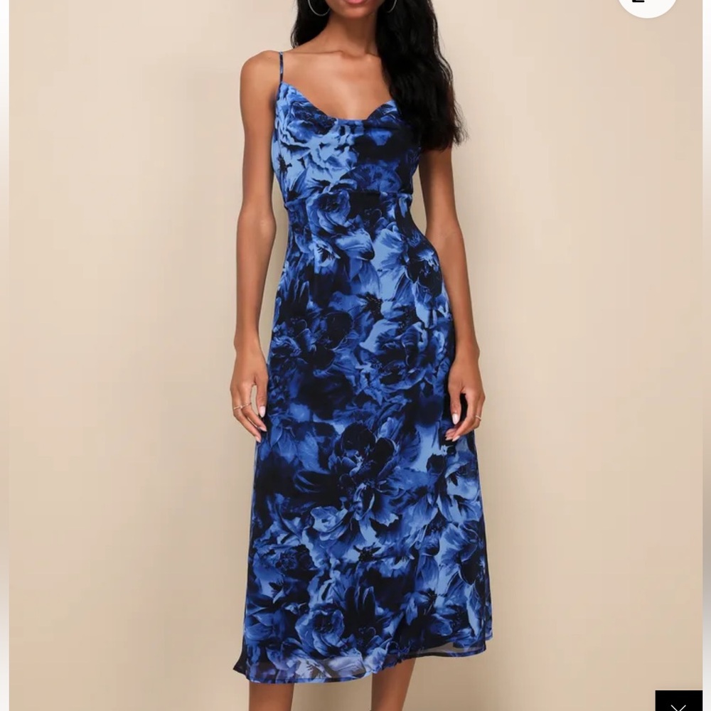 Lulu's Blue Midi Dress